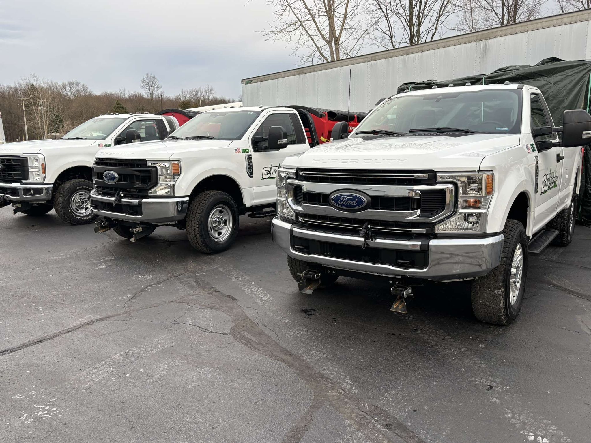 CD Lawn Maintenance fleet trucks